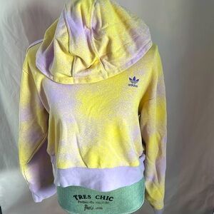 Girl's mixed color Adidas' cropped hoodie